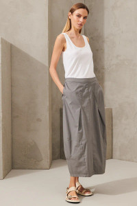 Transit Stretch Cotton Rounded Skirt 