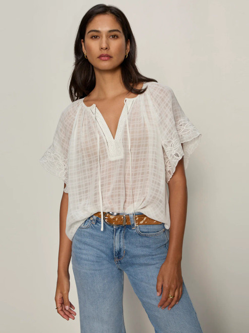 SANCTUARY EASY BRUNCH EMBROIDERED BLOUSE