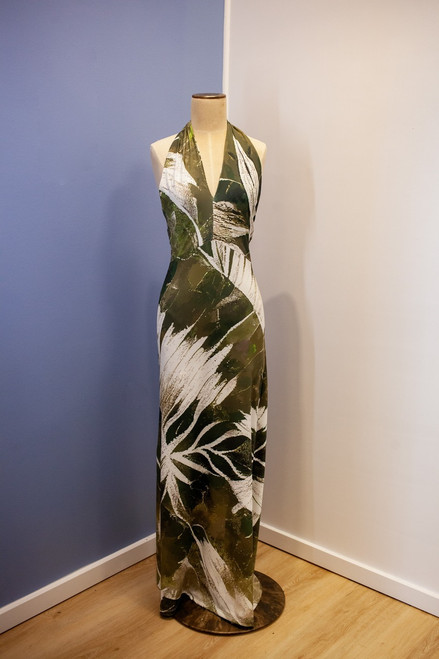 JUNGLE SHADOW HALTER MAXI