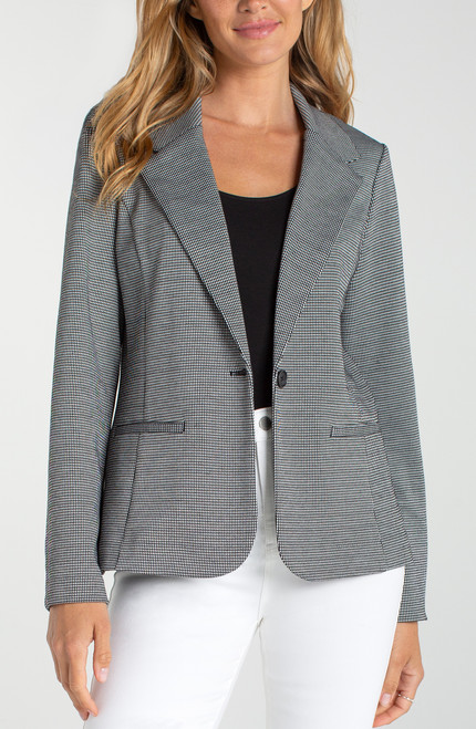 FITTED BLAZER B/W MINI CHECK