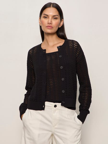 FOR KEEPS POINTELLE CARDIGAN