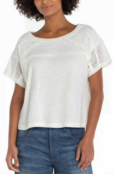 SHORT SLEEVE DOLMAN BLOUSE