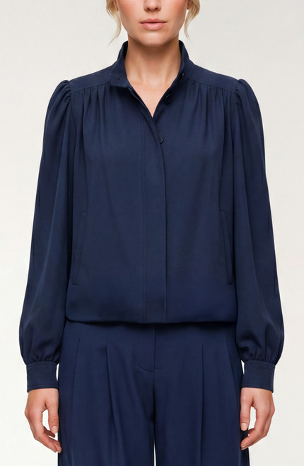 PUFF SLEEVE JACKET - OXFORD NAVY