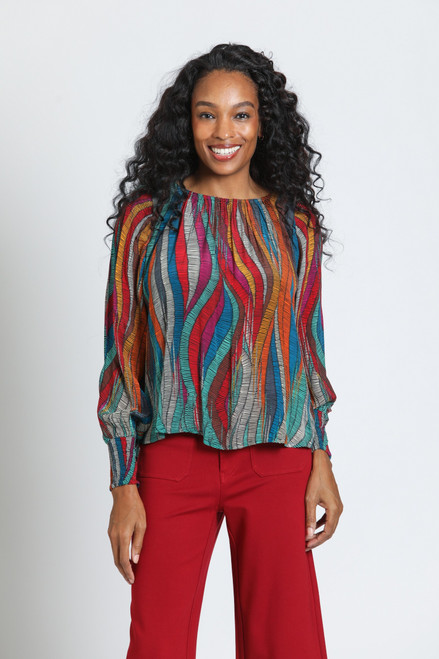 APNY PULLOVER WITH SMOCKED CUFF - HARVEST PRISM