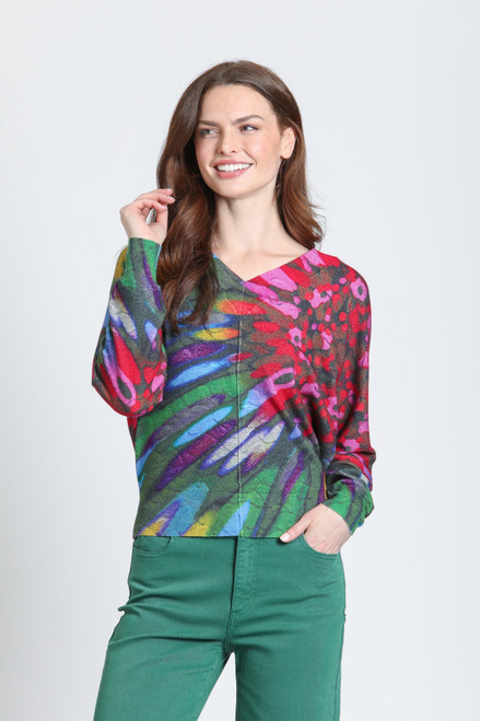 APNY AURORA V-NECK PULLOVER - JEWEL NOIR