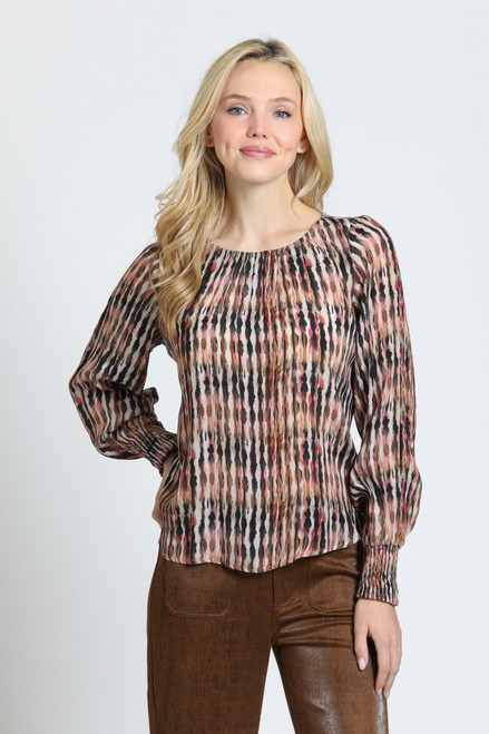 PULLOVER W/SMOCKED CUFF