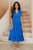 COTTON V-NECK MIDI DRESS