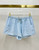 DRAWSTRING LINEN SHORT SHORTS WITH POCKETS