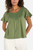 FLUTTER SLEEVE WOVEN TOP