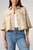 3/4 SLV FRAYED FLOUNCE JACKET - LIGHT KHAKI