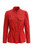 PUFF SLV TRUCKER JACKET W RUFFLE COLLAR - SUNDANCE RED