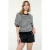 THML SHORT SLEEVE KNIT TOP - BLACK