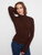 LONG SLEEVE MOCK NECK TOP LETTUCE EDGE