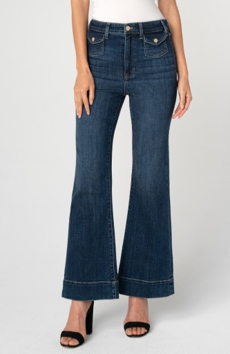 HANNAH HIGH RISE FLARE JEANS MOON LIGHT