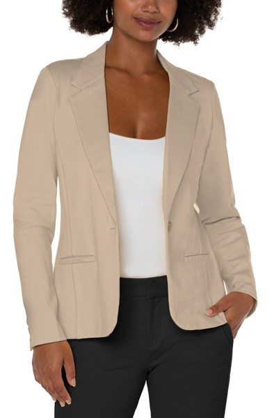 FITTED BLAZER - BISCUIT TAN
