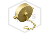 Brass Cap and Chain | 2-1/2 in. NST | Polished Brass