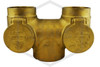 Recessed/Concealed FDC | Straight | Double Clapper | 4 in. x 3 in. x 3 in. NPT | Cast Brass |  QRFS™ | Hero