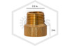 Sprinkler Extension | FPPI | Brass | 2 in. Length x 1/2 in. NPT | Hero