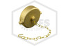 Brass Cap and Chain | FPPI | 2-1/2 in. NST | Cast Brass | Hero
