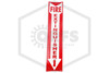 Fire Extinguisher Decal | 18 in. x 4 in. | White Arrow w/ Red Letters | QRFS™ | Hero