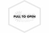 Pull To Open Decal | 3 in. x 1/2 in. | Black Letters | QRFS™ | Hero