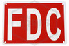 FDC Sign | 10 in. x 7 in. | Red w/ White Letters | QRFS™ | Hero