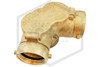 Exposed FDC | Angled | Double Clapper | Auto Spkr | 4 in. x 3 in. x 3 in. NYFD | Cast Brass | QRFS™ | Hero