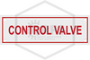 Control Valve Sign | 6 in. x 2 in. | White w/ Red Letters