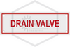 Drain Valve Sign | 6 in. x 2 in. | White w/ Red Letters
