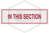 In This Section Sign | 6 in. x 2 in. | White w/ Red Letters | Hero