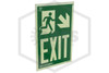 Egress Path Sign | Photoluminescent | "EXIT" with Right Diagonal Arrow and Icon | 8 in. x 12 in. | Hero