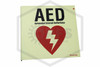 AED Sign | Photoluminescent | Double-Sided Flag | 6-3/4 in.
