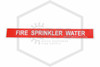 Fire Sprinkler Water Decal | Pipe Markers | 1/2 in. Letters | 1 in. x 9 in.