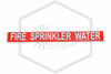 Fire Sprinkler Water Decal | Pipe Markers | 3/4 in. Letters | 1 in. x 9 in.
