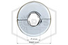 Pipe Wall Plate | Metal | Chrome | 1/2 in. IPS | 7/8 in. Inner Diameter | Measurements