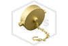 Brass Cap and Chain | 1-1/2 in. NST | Polished Brass
