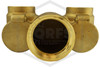 Recessed/Concealed FDC | Angled | Double Clapper | 4 in. x 2-1/2 in. x 2-1/2 in. NPT | Cast Brass | QRFS™ | Inside