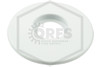 Viking™ Flush Institutional Escutcheon | Painted White | 4 in. OD | 1/2 in. Sprinkler | 23197M/W | QRFS™ | Front