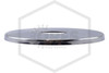 Viking™ Standard Stainless Steel Flat Surface-Mounted Escutcheon | 3-5/16 in. OD | Polished Chrome | 1/2 in. Sprinkler | 09488F | Side