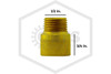 Sprinkler Extension | FPPI | Brass | 3/4 in. Length x 1/2 in. NPT | Dimensions