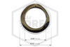 Pipe Wall Plate | FPPI | Plastic | Chrome | 5 in. IPS | 5-5/8 in. Inner Diameter | Dimensions
