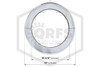 FPPI™ Pipe Wall Plate 10 in. IPS 01-212-00 Dimensions