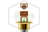Reliable™ R5734 Dry Horizontal Sidewall Sprinkler | 18 in. | QR | 5.6K | Recessed Escutcheon | Brass | 200F | H005111800