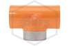 CPVC Sprinkler Head Tee | 1-1/4 in. x 1 in. x 1/2 in. Reinforced Plastic Thread | Spears FlameGuard™ | 4202-156SR