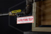 Inspectors Test Sign | 6 in. x 2 in. | White w/ Red Letters | Installed