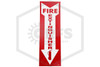 Fire Extinguisher Vertical Arrow Decal | 12" x 4"