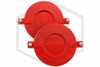 2 1/2" (63.5 mm) Plastic Breakable Caps for Fire Department Connections (FDC) - Set of Two,2 1/2" (63.5 mm) Plastic Breakable Caps for Fire Department Connections (FDC) - Set of Two,Back of 2 1/2" (63.5 mm) Plastic Breakable Caps for Fire Department Conne
