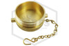 Aluminum Plug and Chain | 2-1/2 in. NST | Brass Finished