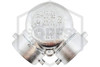 Exposed FDC | Angled | Single Clapper | Auto Spkr | 4 in. x 2-1/2 in. x 2-1/2 in. NST | Cast Chrome | QRFS™ | Markings