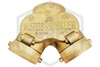 Exposed FDC | Straight | Double Clapper | Auto Spkr | 4 in. x 3 in. x 3 in. NYFD | Cast Brass | QRFS™ | Markings